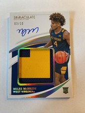 MILES McBRIDE 2021-22 Immaculate Collegiate RPA Auto Rookie Patch NBA RC #3/10 comprar usado  Enviando para Brazil