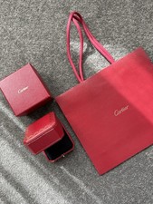Caixa de anel Cartier genuína (vazia) com saco de papel Cartier  comprar usado  Enviando para Brazil