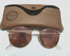 ÓCULOS DE SOL FEMININO RAY BAN REDONDO METAL RB 3447 DOURADO COM LENTE OURO ROSA comprar usado  Enviando para Brazil