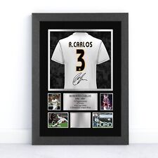 Pôster Roberto Carlos Real Madrid - Emoldurado/Sem Moldura, A4/A3, Personalizado comprar usado  Enviando para Brazil