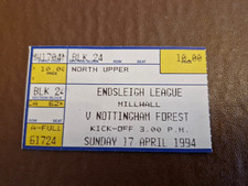 Ticket stub millwall for sale  MANCHESTER