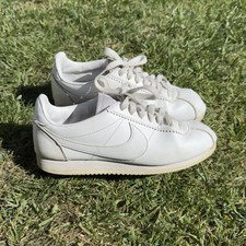 Usado, Tênis Nike Classic Cortez Feminino 7.5 'Triplo Branco' Couro 807471-102 comprar usado  Enviando para Brazil