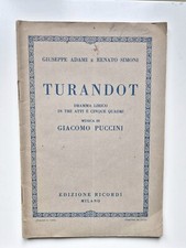 Turandot puccini. libretto usato  Caserta