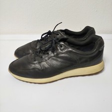 Ecco duński design skórzane sneakersy męskie rozmiar 10 EU 44 czarne na sprzedaż  Wysyłka do Poland