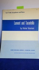 Voxman Himie / Lament and Tarantella for Eb Alto Saxophone and Piano, usado comprar usado  Enviando para Brazil