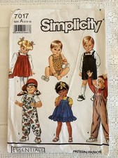 Toddler overalls simplicity for sale  CONGLETON
