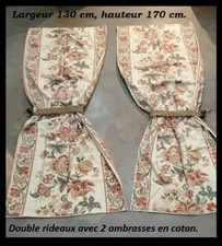 Double rideaux fleuris d'occasion  Bouzonville