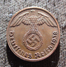 MOEDA ANTIGA DO TERCEIRO REINO NAZISTA ALEMANHA 1REICHSPFENNIG 1938 BERLIM comprar usado  Enviando para Brazil