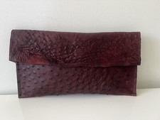 Bolsa de mão DEBORAH BARNET envelope avestruz bolsa de mão, Bordeaux comprar usado  Enviando para Brazil
