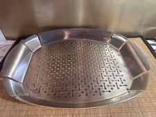 Cesta de churrasqueira de aço inoxidável bandeja de grelhar resistente para vegetais e carne, usado comprar usado  Enviando para Brazil