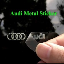 Audi 1x Logo Aufkleber sticker Schlüssel Cockpit Emblem  Silber metal comprar usado  Enviando para Brazil
