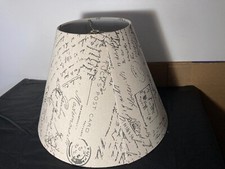 Lampshade beige lettering for sale  Melrose Park