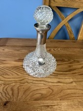 Glass decanter silver for sale  MALTON