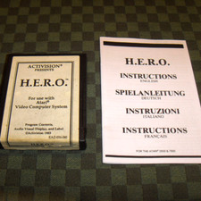 H.E.R.O. pour Atari 2600 VCS Activision Presents Hero white label étiquette noir, usado comprar usado  Enviando para Brazil