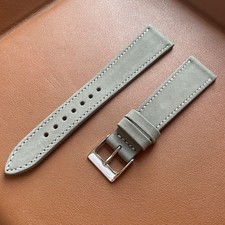 Correa de reloj de cuero de becerro gris pizarra nobuck HODINKEE de 19 mm segunda mano  Embacar hacia Mexico