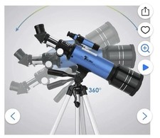 Telescópio TELMU 70mm abertura 400mm montagem AZ telescópio refratário astronômico, usado comprar usado  Enviando para Brazil