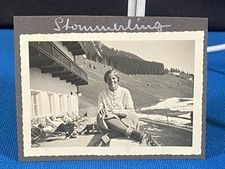 Foto vintage 1932 Woman at Mountain Town Snow Ski Resort Hotel Alemanha Lt#43 comprar usado  Enviando para Brazil