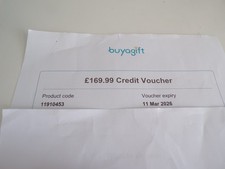 Buyagift credit voucher for sale  SOUTHAMPTON