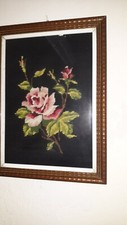 Quadro rosa ricamato usato Quadro rosa ricamato usato  Pinerolo