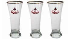 CARLSBERG 3 x Copos de Cerveja Vintage Gold Rimmed Skol Middy VERMELHO 285ml Homem CAVERNA  comprar usado  Enviando para Brazil