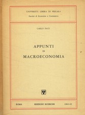 Appunti macroeconomia. carlo usato  Italia