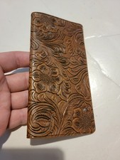 Carteira lembrança couro genuíno Chavez Guadalajara bifold design ornamentado bolsa comprar usado  Enviando para Brazil