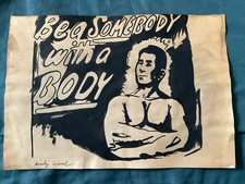 ANDY WARHOL desenho e pintura em papel antigo assinado carimbado vintage, usado comprar usado  Enviando para Brazil