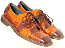 Usado, Sapatos Oxfords masculinos com cadarço Giorgio Brutini acolchoado estampa de crocodilo biqueira quadrada 8,5 M comprar usado  Enviando para Brazil