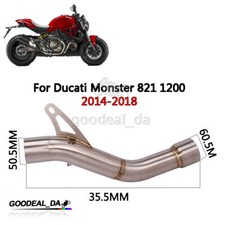 Para Ducati Monster 821 1200 2014-2018 Connect Pipe Exhaust System Mid Tubo De Ligação comprar usado  Enviando para Brazil