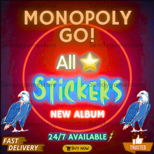 (Todos os adesivos disponíveis) 🔥 Adesivos Monopoly Go 1-6 Stars⭐SUPER RÁPIDO⚡ 24/7 comprar usado  Enviando para Brazil
