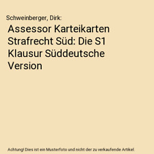 Assessor karteikarten strafrec gebraucht kaufen  Trebbin