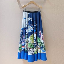 Saia de algodão feminina cintura alta estampa moda verão nova fábrica atacado 2025, usado comprar usado  Enviando para Brazil