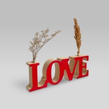 Usado, Estatueta vintage de vaso de flores de madeira compensada com design de amor, estilo pop art comprar usado Usado, Estatueta vintage de vaso de flores de madeira compensada com design de amor, estilo pop art comprar usado  Enviando para Brazil