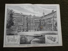 Antique print bramhall for sale  LEICESTER
