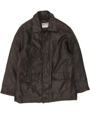 Usado, Jaqueta de couro masculina vintage IT 44 XS couro preto OX01 comprar usado  Enviando para Brazil