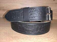 Black real leather for sale  WALSALL