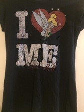 Usado, Camisa STK271 Disney Sininho Meninas M 7-9 Preta S/Manga I Love Me Distress comprar usado  Enviando para Brazil