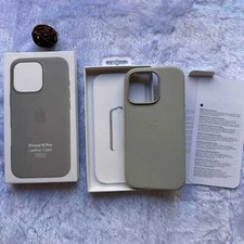 Capa de couro curtida vegetal com MagSafe para iPhone 12 13 14 15 Pro 16 Pro Max comprar usado  Enviando para Brazil
