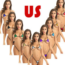 Sutiã feminino sexy micro tanga biquíni conjunto de lingerie fio dental maiô comprar usado  Enviando para Brazil