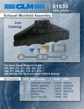 Coletor de escape Volvo Penta 5.0L 305 5.7L 350 AQ BB antes de 255 260 271 280 290 comprar usado  Enviando para Brazil