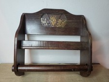 Prateleira vintage de madeira para cozinha de campo fazenda rack de especiarias com suporte de papel toalha comprar usado  Enviando para Brazil