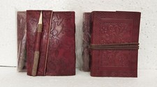 Diário de capa dura feito à mão lote 4 couro padrão floral diário de 7x5 polegadas para gifs comprar usado  Enviando para Brazil