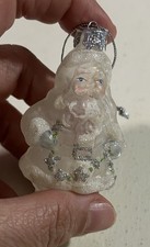 Frosted glass santa for sale  Lake Worth Beach