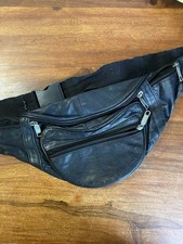 Vintage leather black for sale  BIRMINGHAM