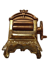 Máquina de lavar roupa casa de bonecas prensa secadora latão e cobre feita 7cm vintage comprar usado  Enviando para Brazil