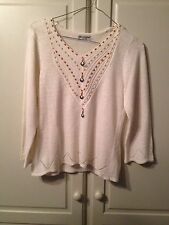 Pull femme ecru d'occasion  Sellières