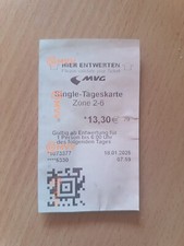 Mvv münchen tageskarte gebraucht kaufen  Kelheim