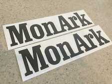 Usado, Decalques de barco de pesca vintage MonArk 12" preto pacote com 2 FRETE GRÁTIS + decalque de peixe! comprar usado  Enviando para Brazil