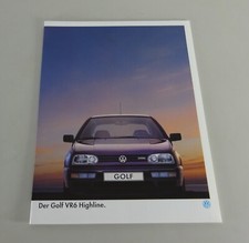 Prospetto/Brochure VW Golf 3/III VR6 Highline Stand 01/1995 comprar usado  Enviando para Brazil