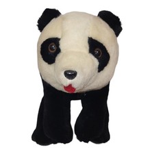 Boneca de pelúcia Lillian Vernon panda bicho de pelúcia brinquedo de lã preto branco 13" comprar usado  Enviando para Brazil
